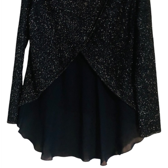 St. John Black Glitter Loose Fitting Evening Blouse  MUST SEE VIDEO - Picture 4 of 4